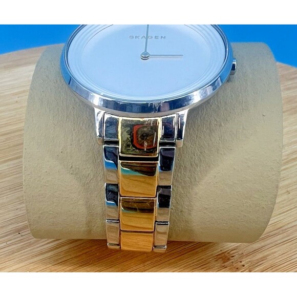 Skagen Ditte Silver Dial Two-tone Stainless Steel Ladies Watch SKW2339 Needs Bat - Picture 4 of 7